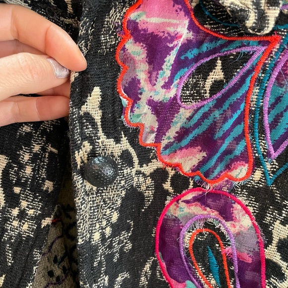 Christopher & Banks Art to Wear Tapestry Shaket Size M - Picture 7 of 8